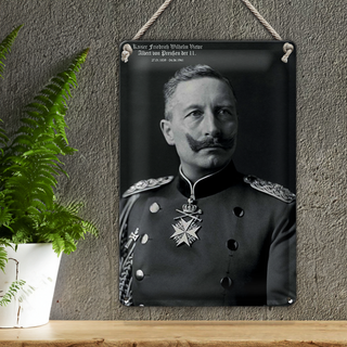 Blechschild Portrait 20x30cm Kaiser Friedrich Wilhelm 1859