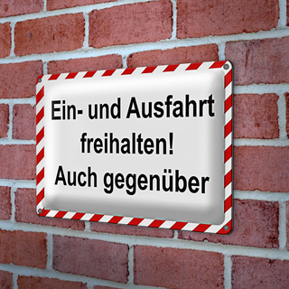 Blechschild Parken 30x20cm Ein-und Ausfahrt freihalten