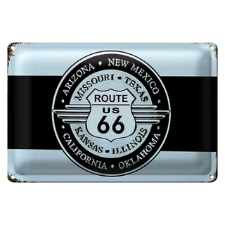 Blechschild Retro 30x20cm Rote US 66 Arizona new mexico