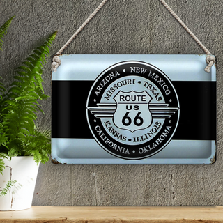 Blechschild Retro 30x20cm Rote US 66 Arizona new mexico