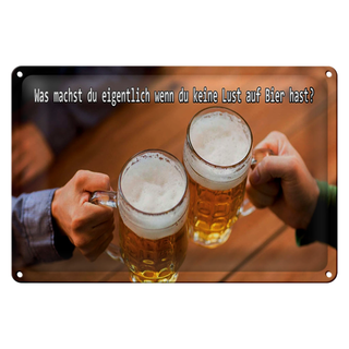 Blechschild Spruch 30x20cm Bier wenn du keine Lust hast