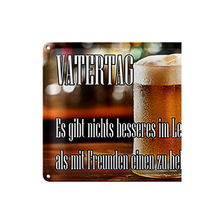 Blechschild Spruch 20x30cm Vatertag nichts besseres Bier