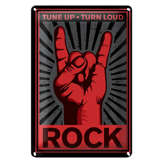 Blechschild Rock 20x30cm tune up rutn loud