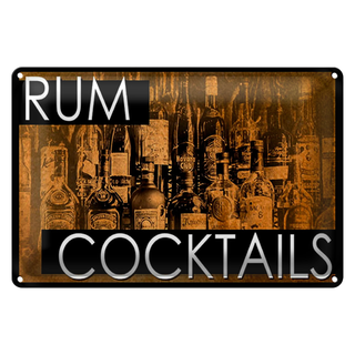 Blechschild 30x20cm Rum Cocktails