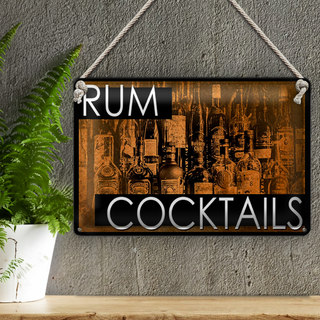 Blechschild 30x20cm Rum Cocktails