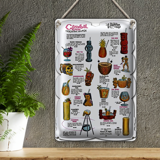 Blechschild 20x30cm Cocktail lounge cannibal room