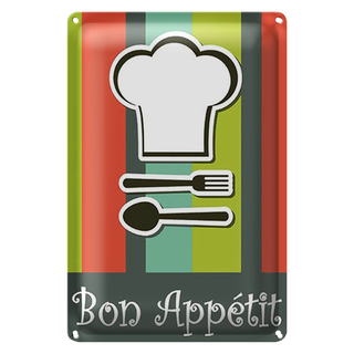 Blechschild Essen 20x30cm bon Appetit Restaurant