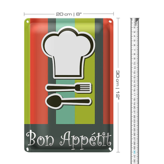 Blechschild Essen 20x30cm bon Appetit Restaurant