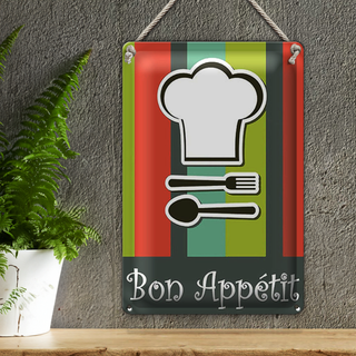 Blechschild Essen 20x30cm bon Appetit Restaurant