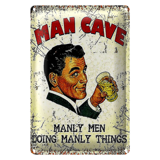 Blechschild Retro 20x30cm Man Cave manly men manly things