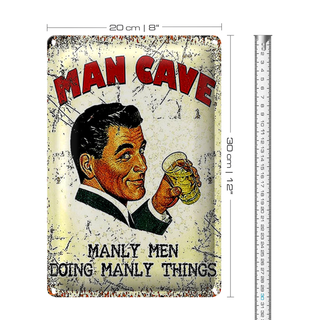 Blechschild Retro 20x30cm Man Cave manly men manly things