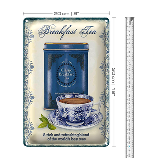 Blechschild Tee 20x30cm Classic Breakfast Tea best teas