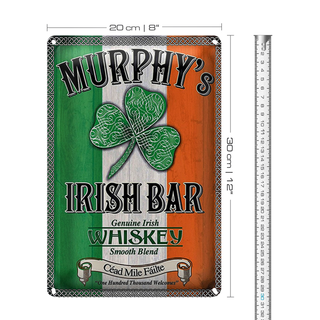 Blechschild 20x30cm Murphy´s Irish Bar Whiskey
