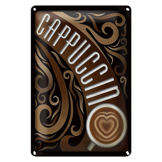 Blechschild Spruch 20x30cm Capuccino Kaffee