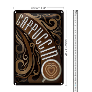 Blechschild Spruch 20x30cm Capuccino Kaffee