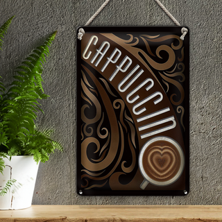 Blechschild Spruch 20x30cm Capuccino Kaffee