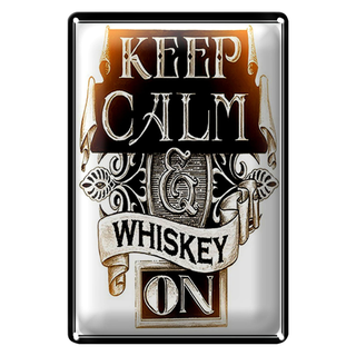 Blechschild Spruch 20x30cm Keep Calm Whiskey on