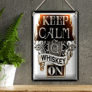 Blechschild Spruch 20x30cm Keep Calm Whiskey on