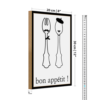 Holzschild Spruch 20x30cm Bon appetit!