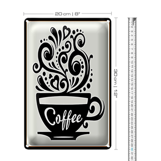 Blechschild Spruch 20x30cm Coffee Kaffee