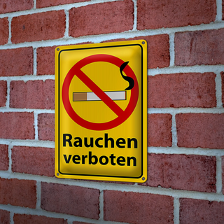 Blechschild Hinweis 20x30cm Rauchen Verboten