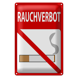 Blechschild Hinweis 20x30cm Rauchverbot