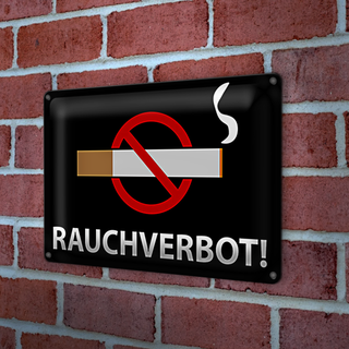 Blechschild Hinweis 30x20cm Rauchverbot