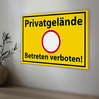 Holzschild Hinweis 30x20cm Privatgelände Betreten Verboten