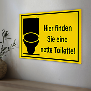 Holzschild Spruch 30x20cm Hier finden sie nette Toilette