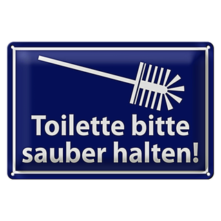Blechschild WC 30x20cm Toilette bitte sauber halten