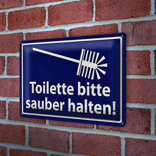 Blechschild WC 30x20cm Toilette bitte sauber halten