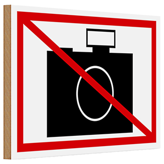 Holzschild Hinweis 30x20cm Fotografieren verboten