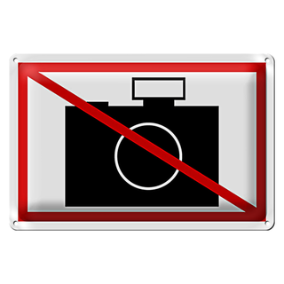 Blechschild Hinweis 30x20cm Fotografieren verboten