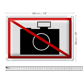 Blechschild Hinweis 30x20cm Fotografieren verboten