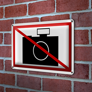 Blechschild Hinweis 30x20cm Fotografieren verboten