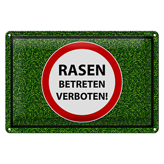 Blechschild Hinweis 30x20cm Rasen Betreten verboten