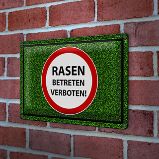 Blechschild Hinweis 30x20cm Rasen Betreten verboten