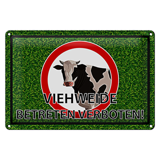 Blechschild Viehweide 30x20cm Betreten verboten