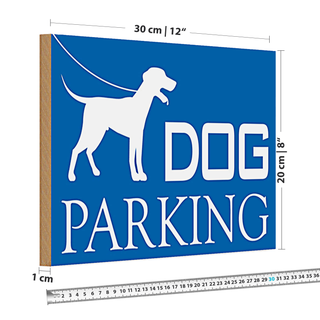 Holzschild Hinweis 30x20cm Dog Parking