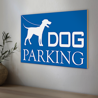 Holzschild Hinweis 30x20cm Dog Parking