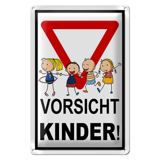 Blechschild Warnschild 20x30cm Vorsicht Kinder