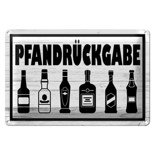 Blechschild Hinweis 30x20cm Pfandrückgabe