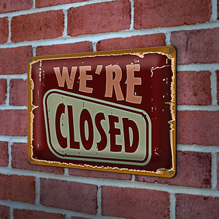 Blechschild Retro 30x20cm We´re closed