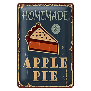 Blechschild Kuchen 20x30cm Homemade Apple Pie Apfelkuchen
