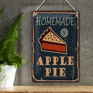 Blechschild Kuchen 20x30cm Homemade Apple Pie Apfelkuchen