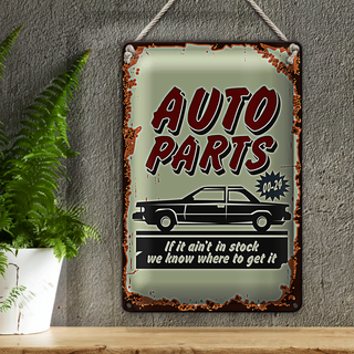 Blechschild Retro 20x30cm Auto Parts Teile Service