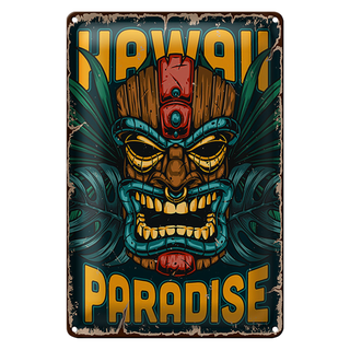 Blechschild Hawaii Paradise 20x30cm Urlaub Insel