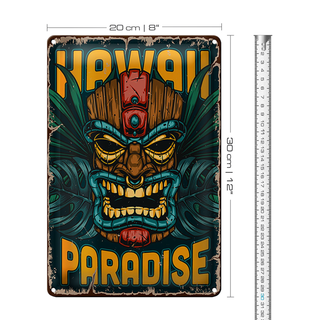 Blechschild Hawaii Paradise 20x30cm Urlaub Insel