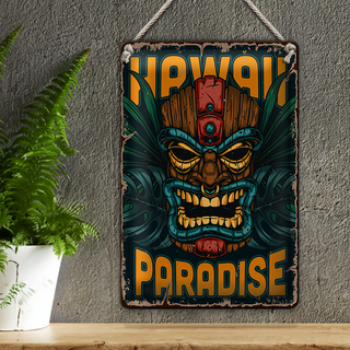 Blechschild Hawaii Paradise 20x30cm Urlaub Insel
