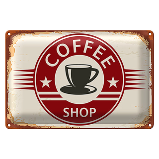 Blechschild Retro 30x20cm Coffee Shop Kaffee Tasse